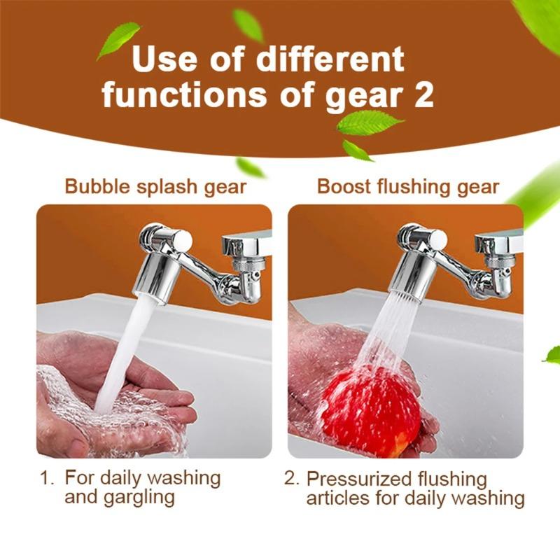 1080° Universal Rotation Faucet Extender Kitchen Robot Arm Extension Faucets Mixer Aerator Head Bubbler Water Tap Nozzle
