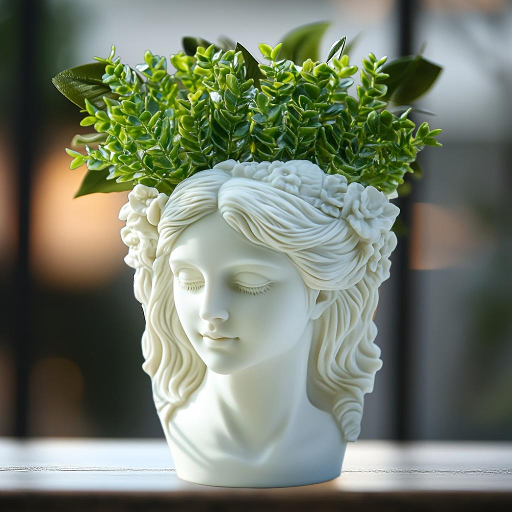 Statua Vaso Dea Venere Resina Silicone Stampo Scultura Bellezza Atena Fioriera Succulente Scatola Portaoggetti Gesso Stampo Stampi per Artigianato