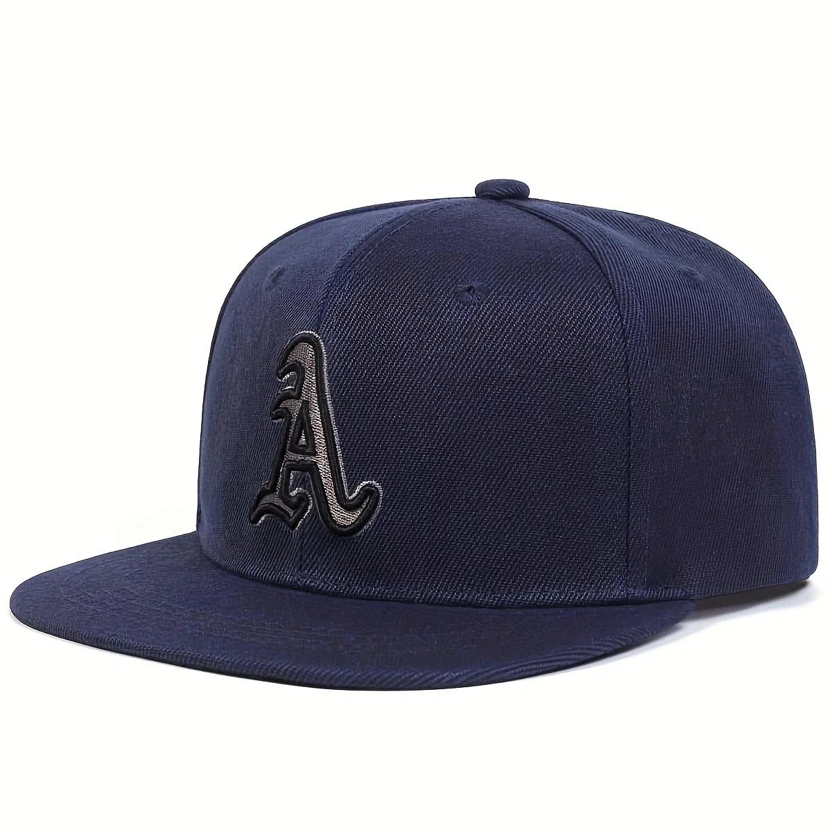Unisex Gothic Letter A Embroidery Hip-Hop Hats Spring Autumn Adjustable Casual Snapback Baseball Caps Outdoor Sunscreen Hat