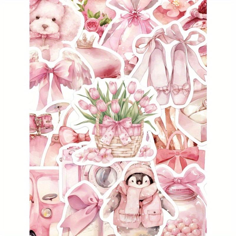 50pcs Stickers Roses Ordinateur Portable Manuel Étui de Téléphone Autocollants Décoratifs multicolore