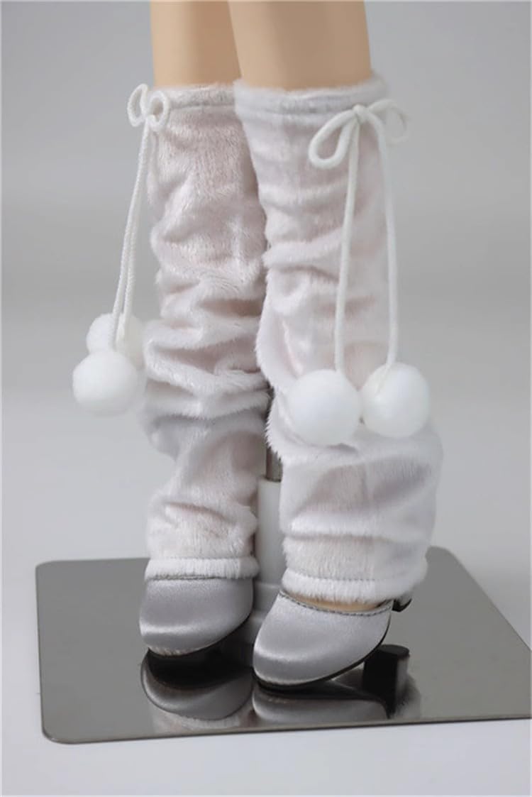 

HAMRETHYPPZ 14 16 13 BJD Кукла на шаровых шарнирах Платье, Костюм для куклы, Наряд горничной для кукол, Милые и сексуальные чулки с белыми меховыми шариками для BJD кукол, Милые и