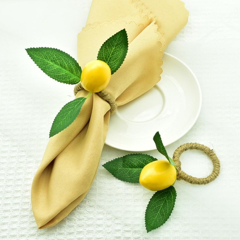 1/6/12PCS for Wedding Birthday Party Plant Napkin Ring Dinnig Table Decoration  Kitchen