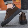 Herrenschuhe Winter 2025 neu Retro Britischer Stil Plateau Casual Board Schuhe Jugend Outdoor Samt Warm Baumwollschuhe