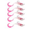 5PCS Fish Lures Artificial Fake Bait Soft Lures Seabass Fishing Tackle with Hook SO050-3