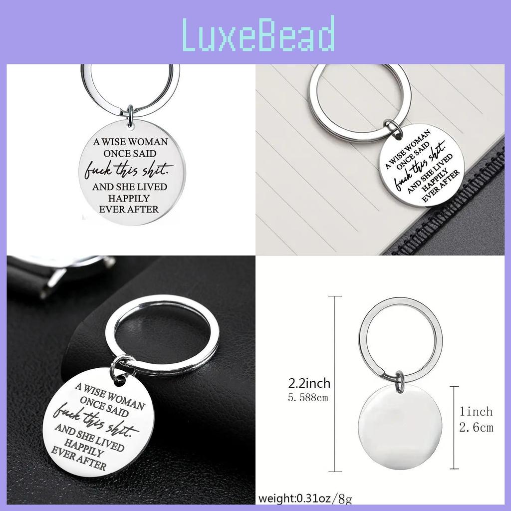 Inspirational Stainless Steel Keychain Gift For Wife Friends Sister With Modern Artistic Design