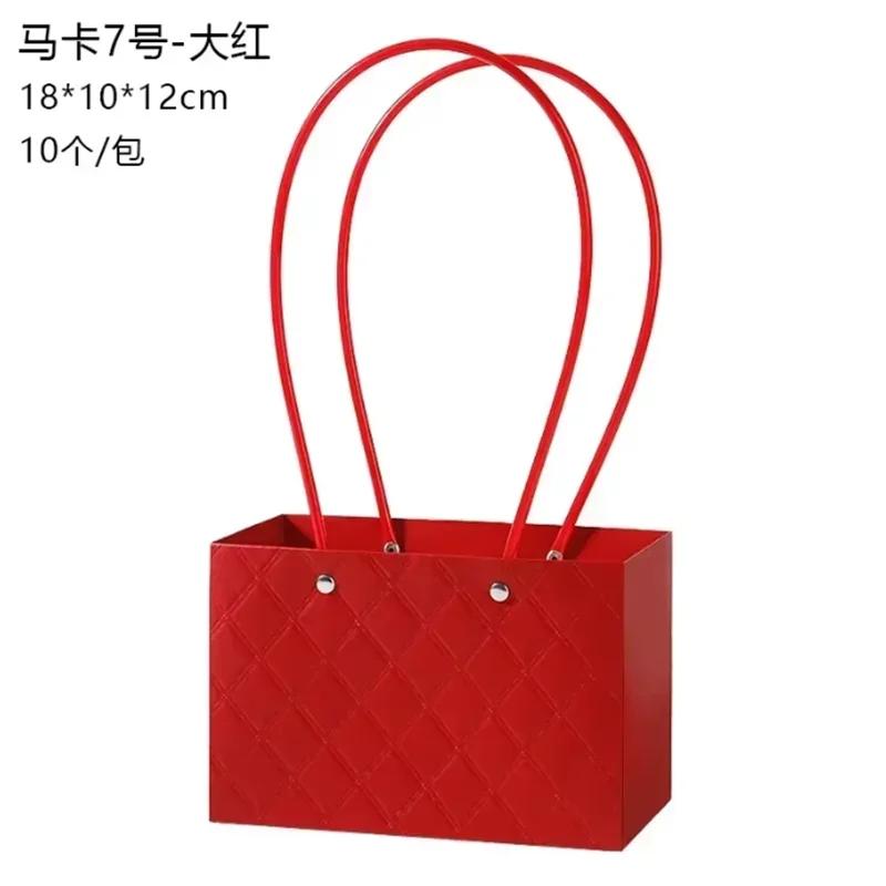 Festa de Casamento Rosa Flor Caixa de Presente Buquês de Flores Embalagem Caixa de Papel Sacola de Transporte Cesta de Armazenamento Dia dos Namorados Aniversário 10 PEÇAS