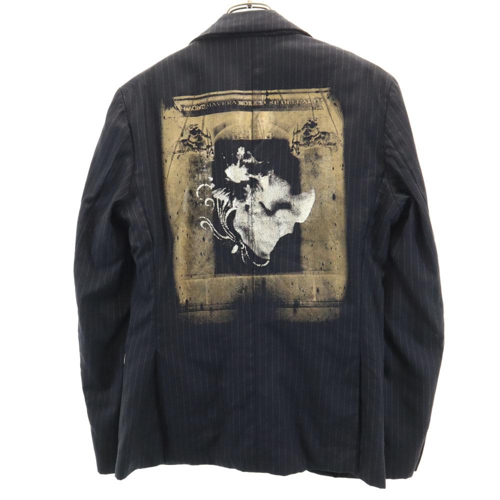 FranCisT_MOR.K.S. Hergestellt in Japan Rückseite Streifenmuster maßgeschneiderte Jacke Herren Gebraucht