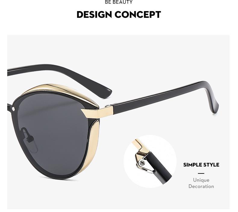 Round Anti-UV Colorful High-End Fashion Sunglasses