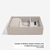 STACKERS LONDON Travel Jewelry Box, Portable Accessory Case, Size M (Greige)