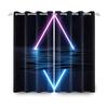 2pcs/set 3D Spacecraft Cabin Window Curtain Science Fiction Futurism Bedroom Living Room Decor Blackout Polyester Fabric Curtain