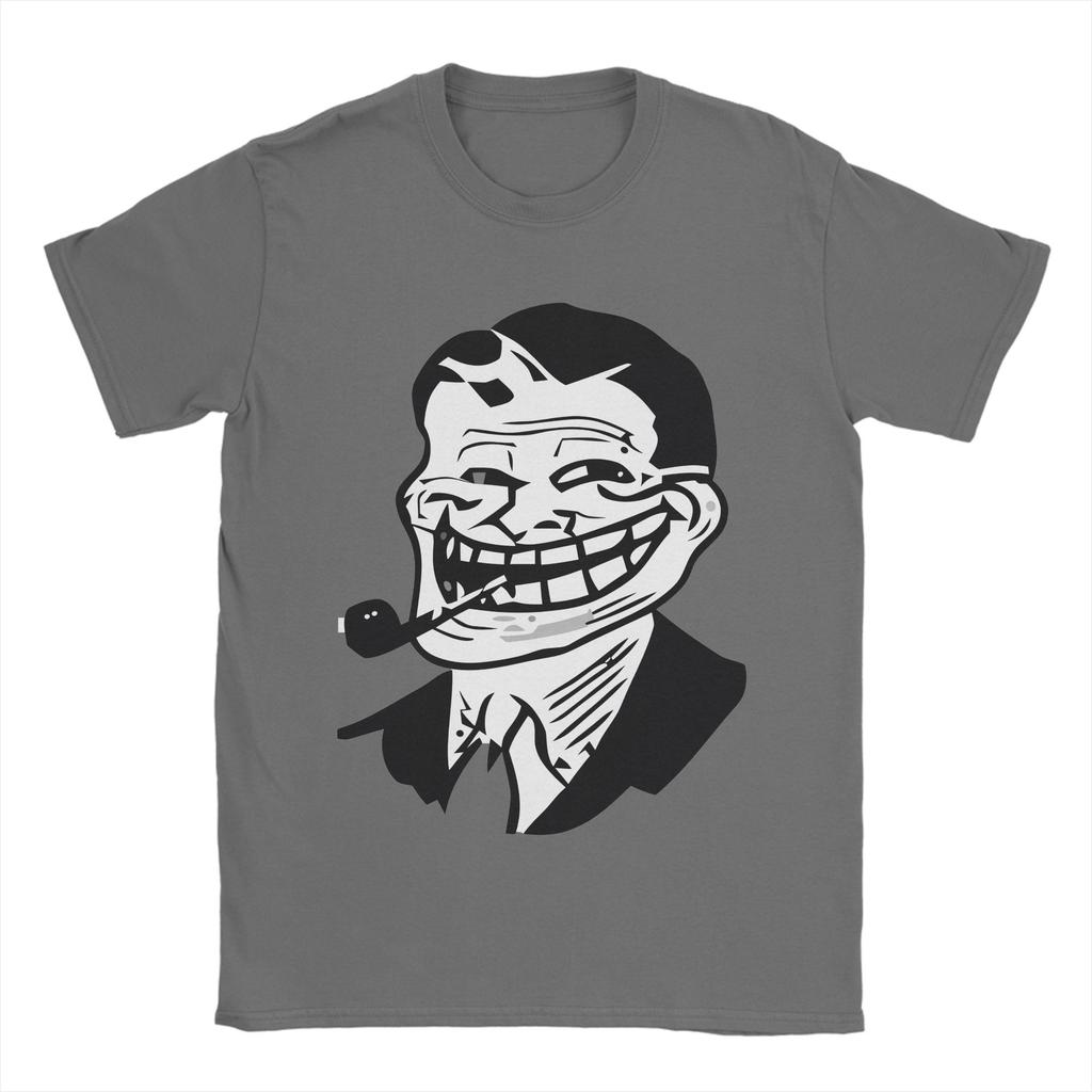 Unisex Trollface Meme Graphic T Shirt Pure Cotton Clothes Novelty Short Sleeve O Neck Tee Shirt Gift Idea TShirts