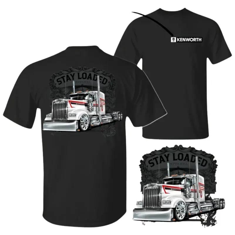 Kenworth Stay Loaded T-Shirt, Custom Semi-Truck Graphic with Gift For Dad XS