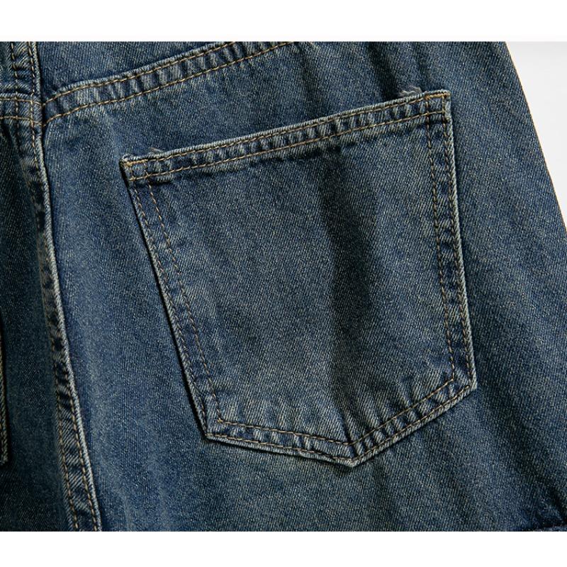 MODIQUE Women's Winter Large Size Knitted Pocket Jeans New Loose Classic Casual High Waist Black Street Style Trousers Basic Versatile Straight Jeans