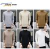 Men's Cross-Border Plus Size Velvet Thick Sweater, Autumn/Winter Half-High Collar Pullover, Trendy Warm Knitwear