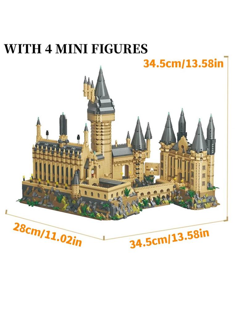 Creative Design Medieval Magic Castle Custom Creation Micro Bricks School Architecture Palace Model Building Up Cubes Set Gifts for Kid Assembly
