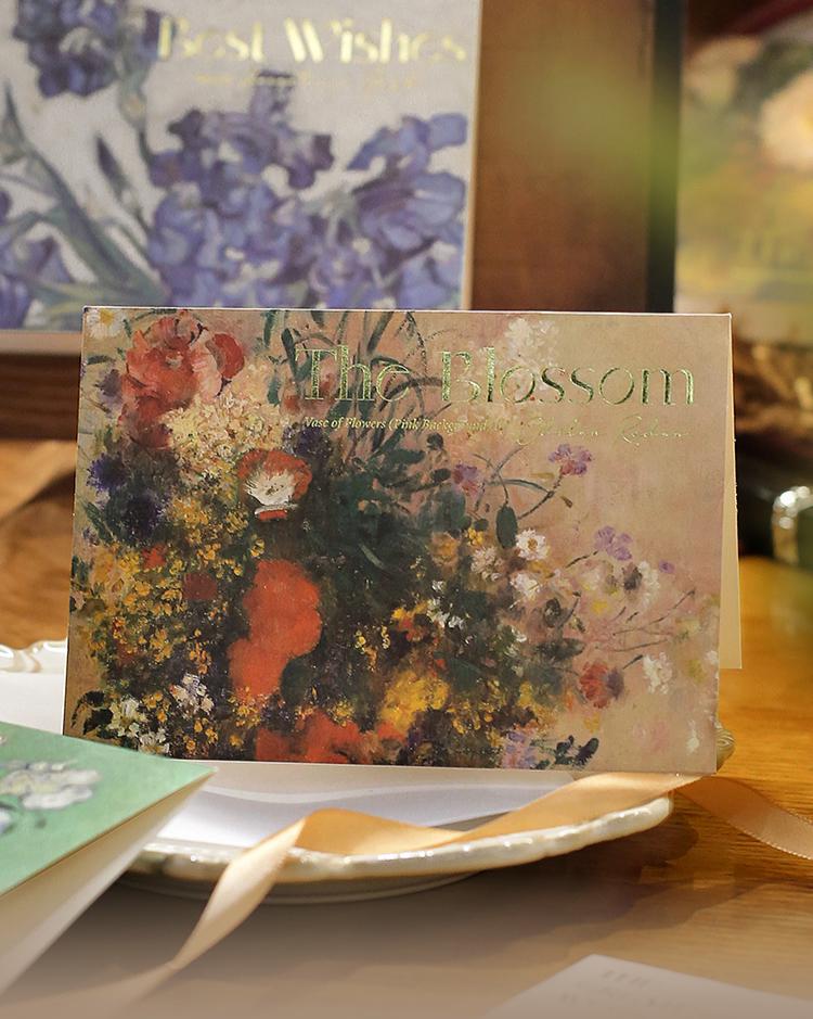 Retro Oil Painting Foldable Greeting Card & Envelope Set - Art Sketchbook Edition