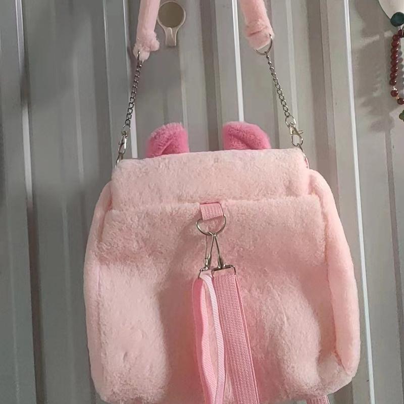 Uroczy kreskówkowy plecak pluszowy kapibara o dużej pojemności tornister studencki damski torba kawaii torba crossbody torba na ramię torebka
