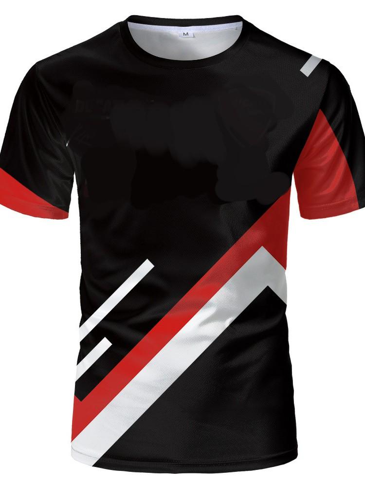 Men's Casual 3D Print T-Shirt Summer Fashion Sports Contest Trend Hip Hop Harajuku Personality round Neck Short Sleeve