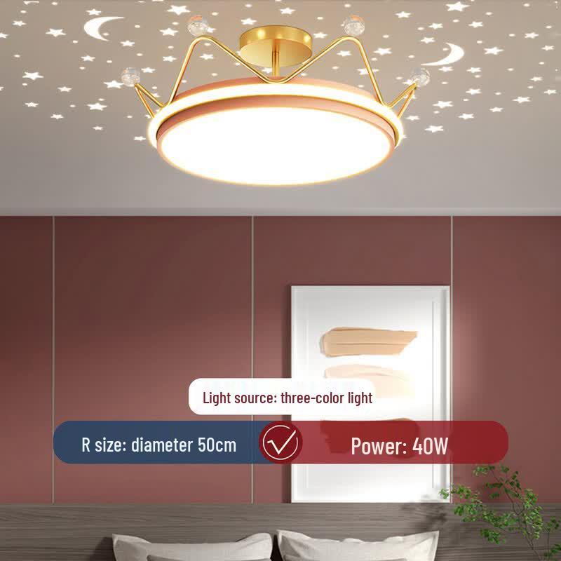 Free Star Kids Bedroom Crown LED Ceiling Light