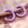 Fashion Candy Color 3.5cm Round Hoop Earrings for Women Simple Geometric Earrings Girls Party Holiday Jewelry Gifts