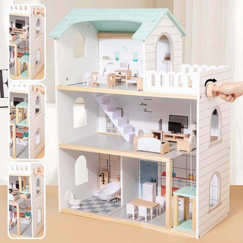 Educational Dollhouse for Early Learning and Role-Playing: Enhances Motor Skills and Cognitive Development