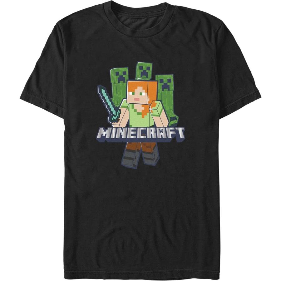 Мужская футболка Fifth Sun с Алексом и Криперами из Minecraft S