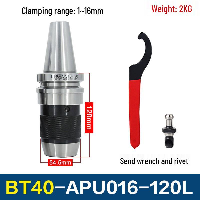 Self-Locking Tapered Tailstock Drill Chuck for CNC Lathe & Milling Machine