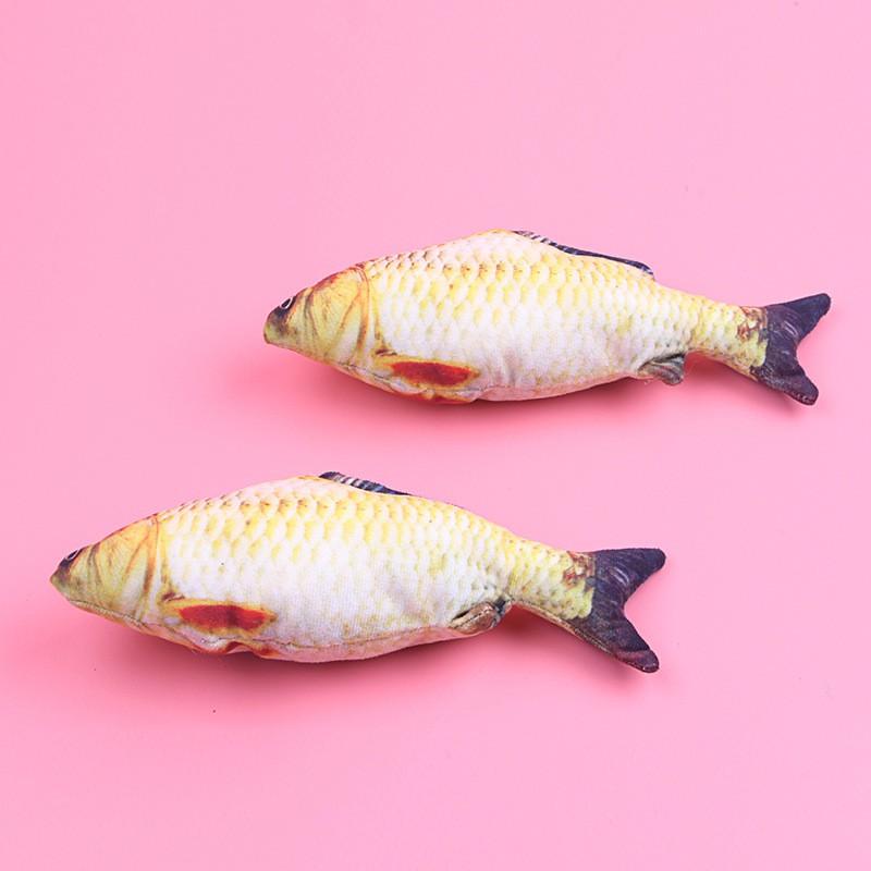 Plush Fish Cat Toy With Catnip Interactive Play Teeth Cleaning Stress Relief - 18cm 40cm 60cm