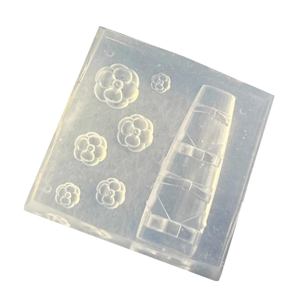 Sturdy Silicone Nail Art Decorations Mold Bowknot Flower Embossing Mold For DIY 3D Manicure Accessories Making