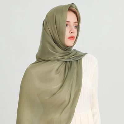 Neuer Modal-Jersey-Hijab-Schal für Damen Stretch-Schal Einfarbiges muslimisches Stirnband Mode Einfarbig Langer Schal 180*70cm Halstuch