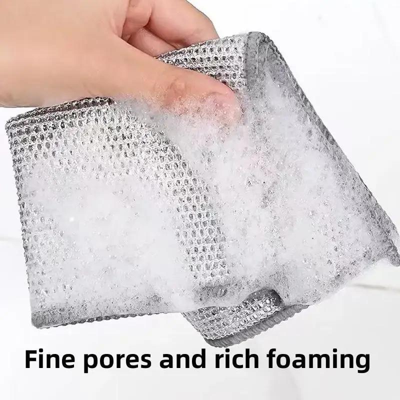 Lots of Multipurpose Wire Cleaning Cloths Kitchen Dishwashing Cloths New Pan Pot Dishes Rags Wet & Dry Non-stick Oil Dish Cloths