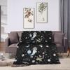Wall-E & Eve In Space Blankets Flannel Autumn/Winter Cartoon  Multifunction Warm Throw Blanket for Sofa Bedroom Bedding Throws