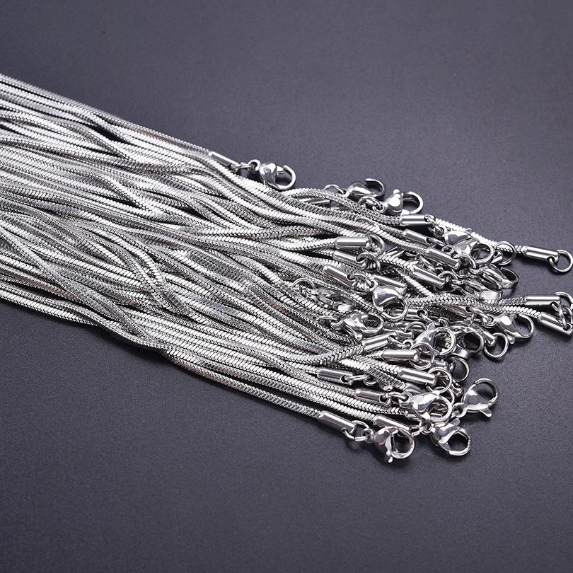 Wholesale 45/50/60/70cm Snake Long Chain Necklace Stainless Steel Necklaces For Women Men Jewelry Neck Chokers Catenina Collana