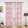 Navy Blue Lattice Idyllic Style Plaid Curtains for Bedroom Living Room Drapes Kitchen Kid's Room Window Curtain Home Decor