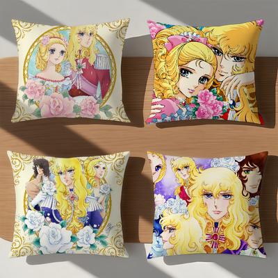 Manga Anime L-Lady O-Oscar Soft Pillow Case For Sofa Living Room Home Office Decor Protective Covers The R-Rose Of V-Versailles