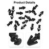 Right Door Buckle Rivet Seal Strip 20Pcs Black Car