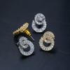 Exquisite Luxury Geometric Stud Earrings with Zircon Rhinestones for Women