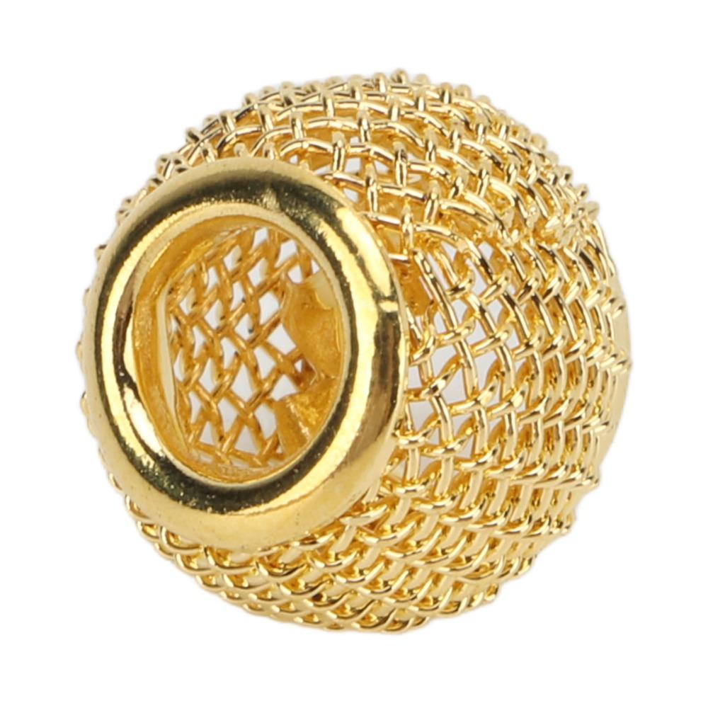 10pcs Gold Hollow Beads Round Shape Gold Plated Beads Spacer Beads  Earrings Making