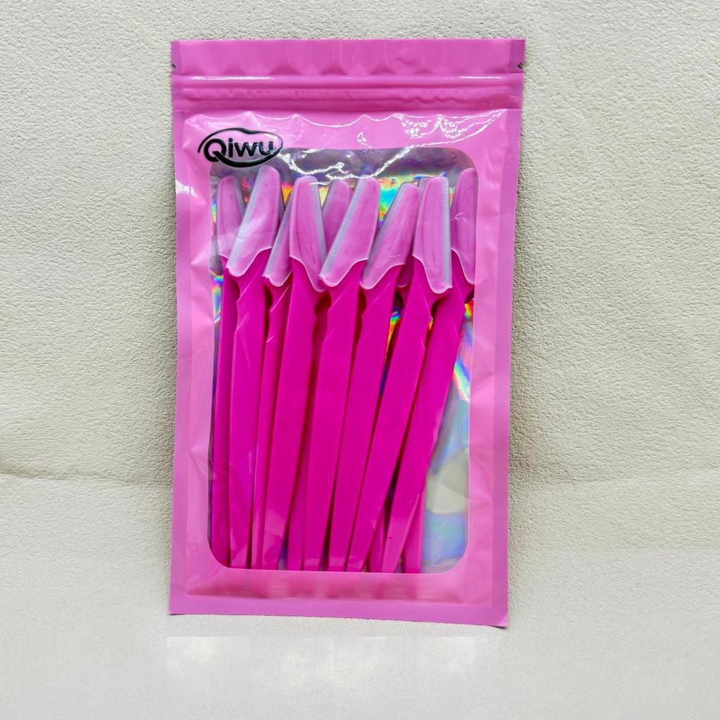 12Pcs Eyebrow Trimmer Face Shaver Kit, Portable Eyebrow Razor with Safety Guard for Facial Hair Removal and Makeup Beauty Tools