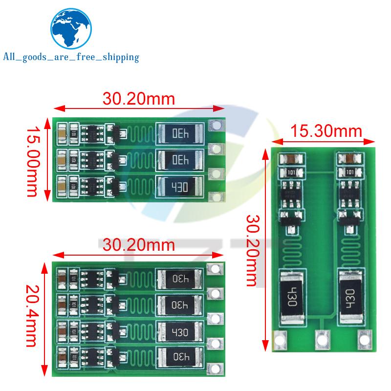 TZT 1/3pcs 2S 3S 4S Balance Board 8.4V 12.6V 16.8V 18650 Polymer Li-ion Lithium Battery Balancer BMS 100mA Balanced Current