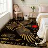 Egyptian Isis Winged Goddess Hieroglyph Print Carpet Plush Flannel Living Room Bedroom Home Decor Area Rug Non-Slip Floor Mat