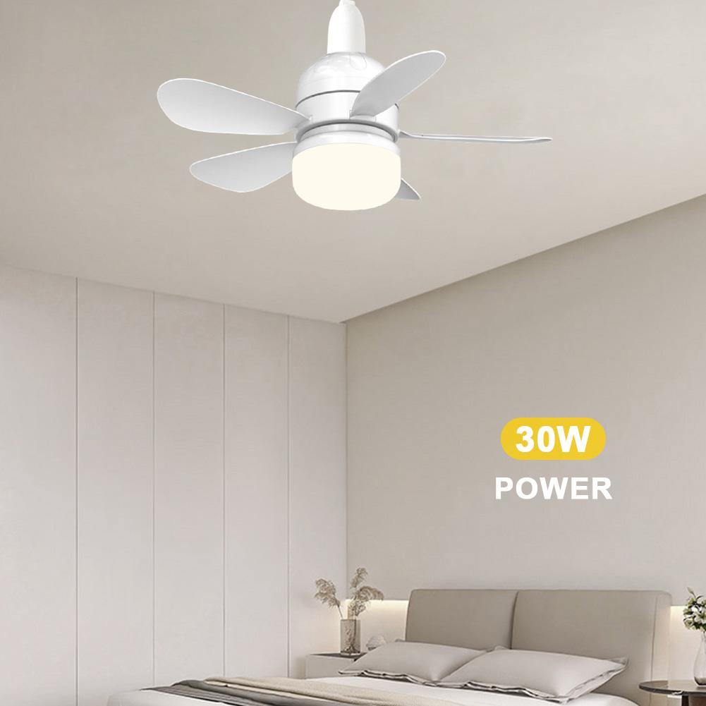 Modern Tavan Vantilatörü LED Işık Uzaktan Kumandalı 30W Sessiz Küçük Tavan Vantilatörü Mutfak Yatak Odası Yemek Odası Oturma Odası 86V-265V