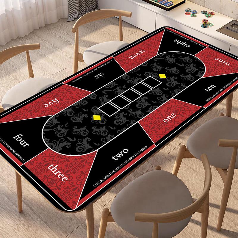Large Non-Slip Texas Hold'em Poker & Baccarat Soft Cloth Table Mat with Diatom Mud