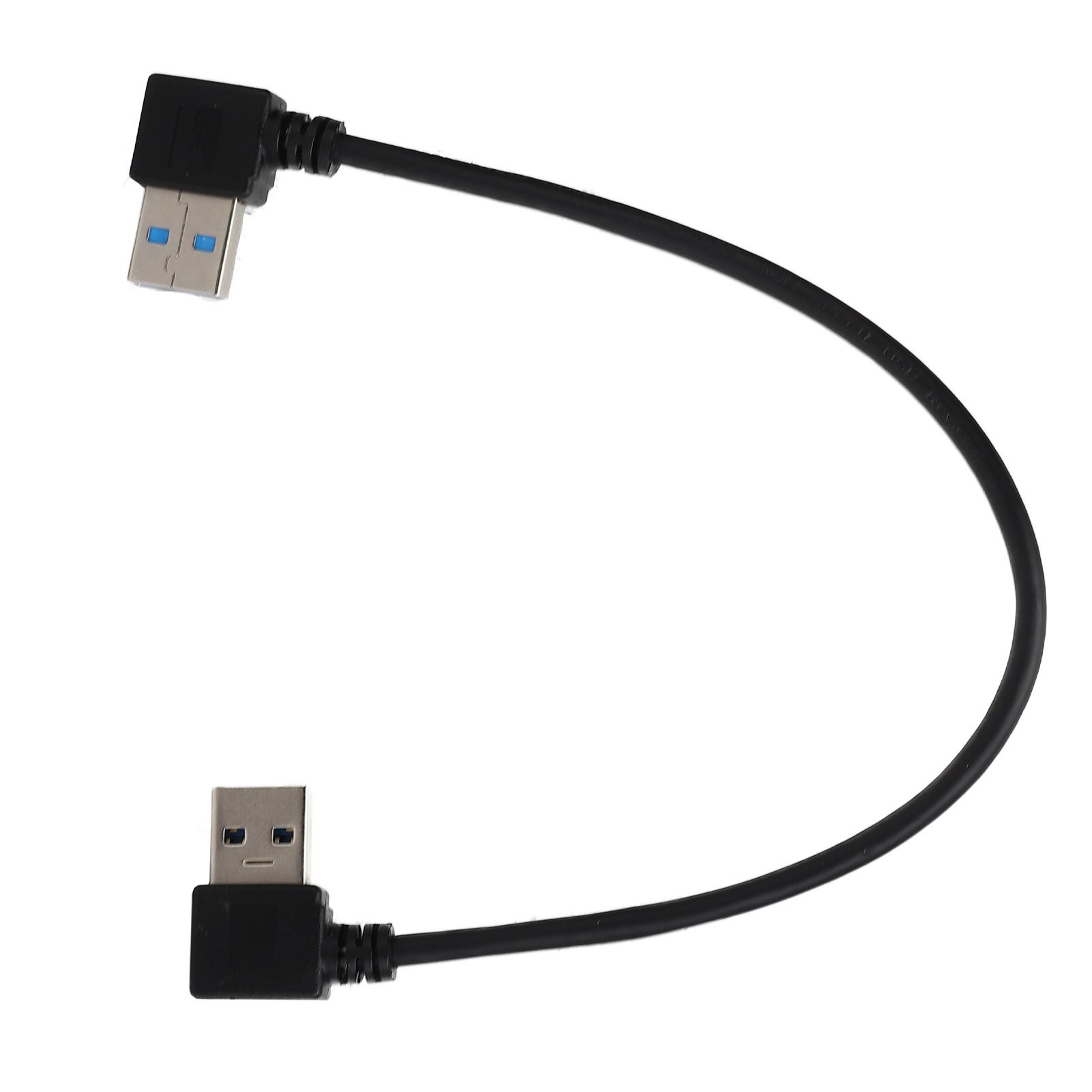 

Кабель USB - USB 25 см USB3.0 Угловой 90 градусов Папа - Папа с правым изгибом Шнур для передачи данных