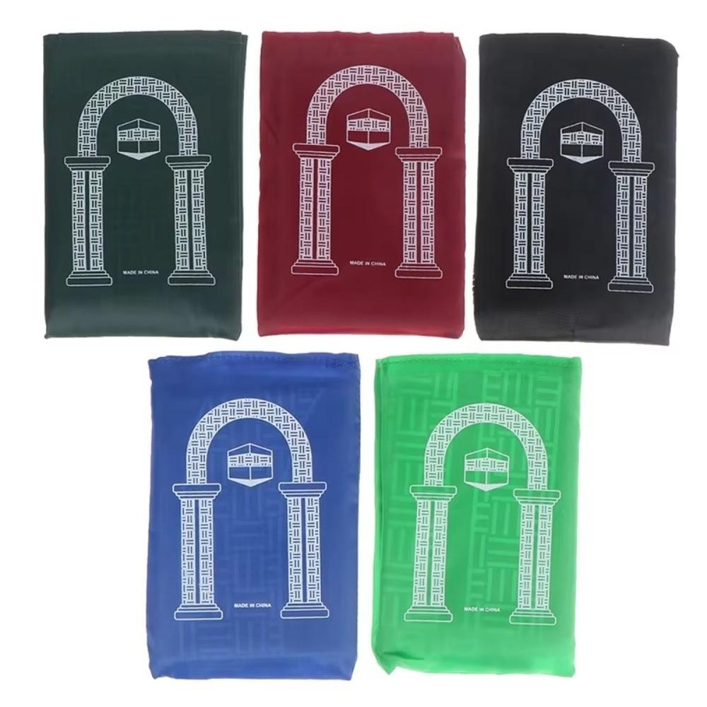 Portable Polyester Prayer Mat Waterproof Easy Carrying Muslim Prayer Mat Print Lightweight Pocket Rug Home Worship