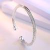 Modish Fashionable  Tone Woman Charm Cuff Wrist Bracelet Gathering Jewelry Linellae Adjustable Bangle Girls Event Souvenir