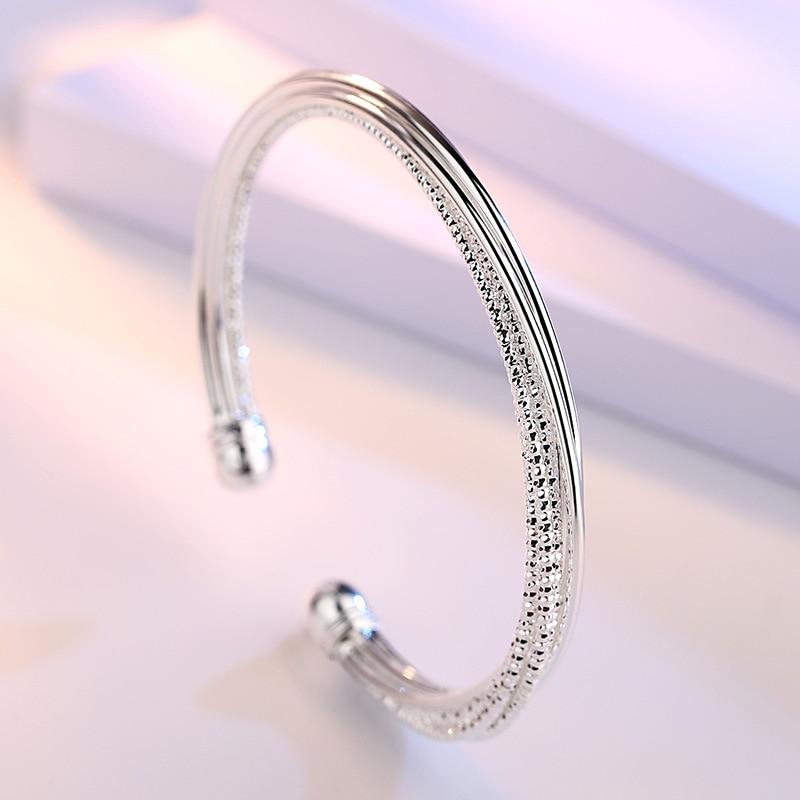 Modish Fashionable Tone Woman Charm Cuff Wrist Bracelet Gathering Jewelry Linellae Adjustable Bangle Girls Event Souvenir