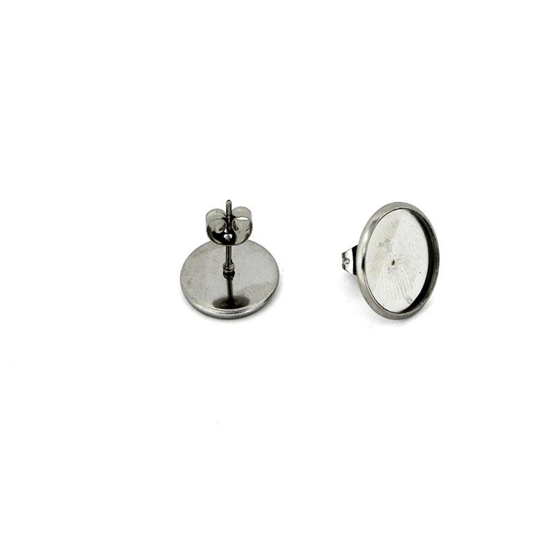 20 Stück Edelstahl Ohrstecker Basis Stift Mit Ohrstecker Passend für 8 10 12mm Cabochon Fassung DIY Schmuckherstellung Zubehör