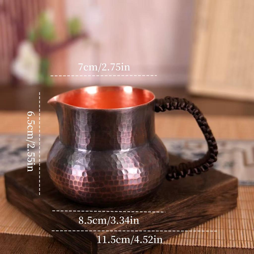 Handcrafted Pure Copper Coffee Mug Creativity Retro Weave Handle Moscow Water Mule Breakfast Cup Moscow Drinkware Tableware