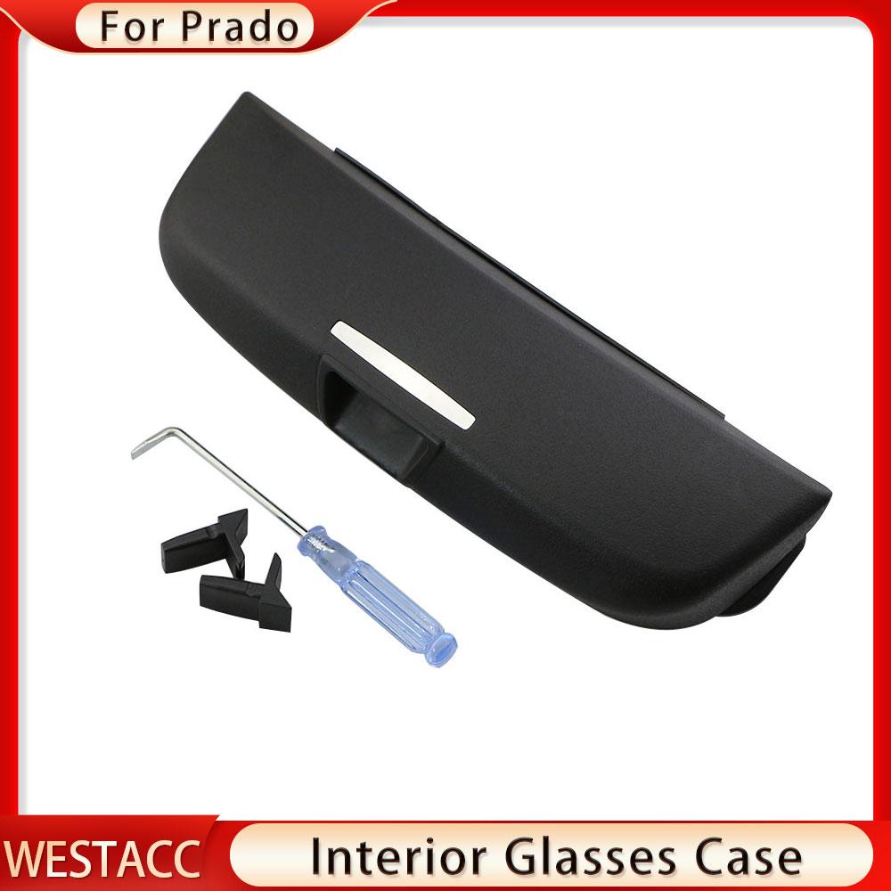Car Sunglasses Sun Glasses Storage Box Eyeglasses Case Holder for Toyota Land Cruiser Prado 2700 4000 Glasses Clip